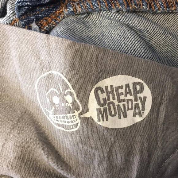 Cheap Monday‎ Narrow Cobra Blue Slim Skinny Jeans Womens 27x34 Medium Wash - Picture 9 of 11